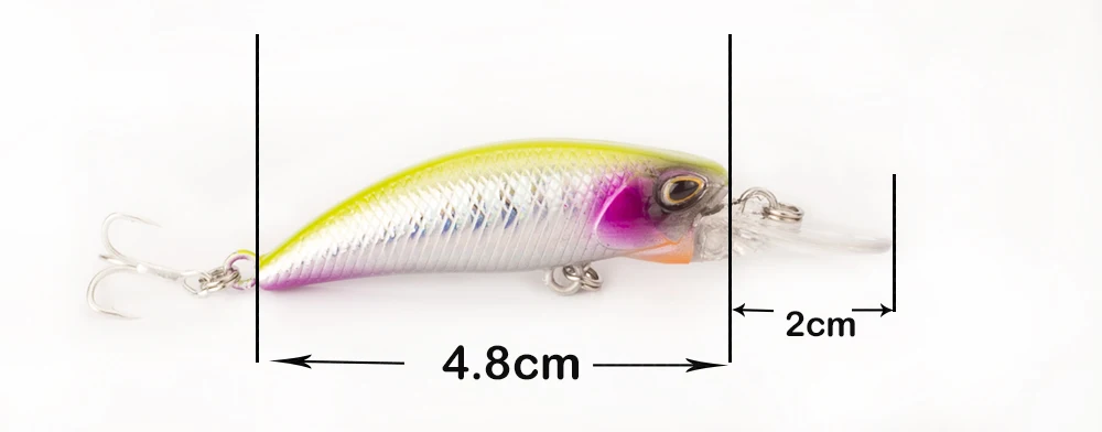 48 мм/4,5 г приманки Minnow глубокие 0,8-1,5 м Вольфрамовый шарик крючок Swimbait Iscas искусственные Pesca Leurre рыболовные воблеры пластиковые жесткие