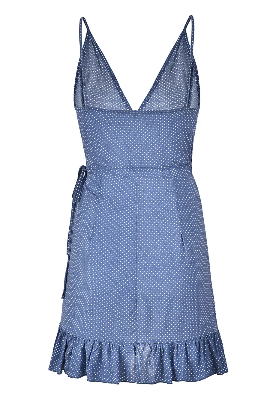Gladiolus Polka Dot Summer Dress Women Spaghetti Strap V Neck Backless Sexy Ruffles Mini Women Dress Casual Beach Ladies Dresses (23)