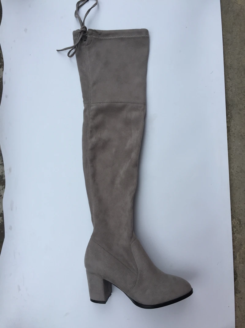 Asumer Облегающие сапоги из искусственной замши женские пикантные Сапоги выше колена на Обувь на высоком каблуке зимние ботинки модные женские зимние сапоги до бедра; женская обувь