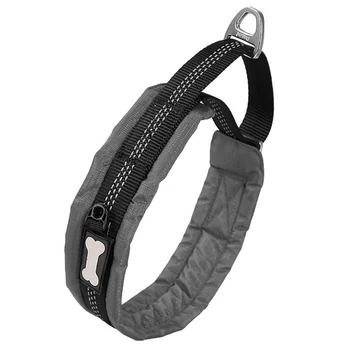 

Pet Nylon Training Dog Collar Reflective Soft Padded P Chain Puppy Collar XH8Z