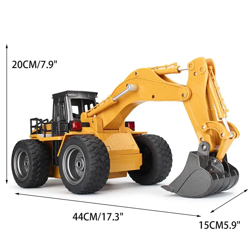 Новые поступления HuiNa Toys 1530 1/18 2,4G 6CH Rc автомобиль сплав экскаватор игрушки инженерный автомобиль с светильник звук радиоуправляемая модель машины батарея