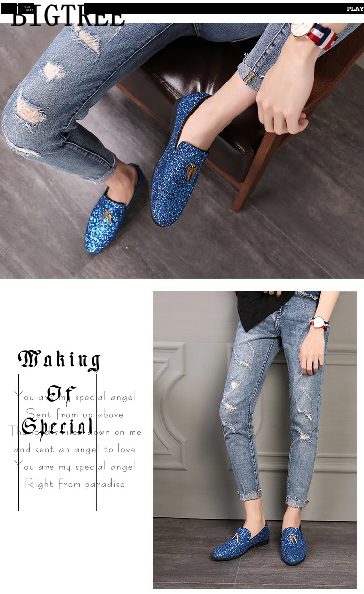 wedding shoes men dress glitter loafers men shoes formal party shoes men elegant coiffeur sepatu slip on pria erkek ayakkabi