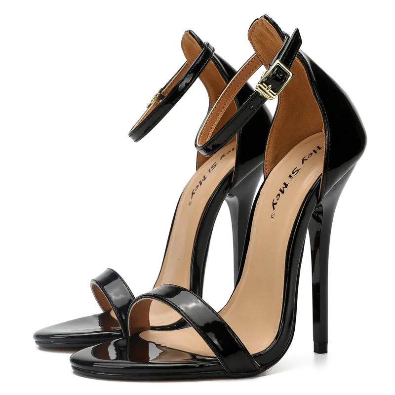 Летние пикантные Для женщин босоножки на высоком каблуке вечерние с круглым носком с ремешком, пряжкой обувь из вискозы тонкой heelWoman обувь