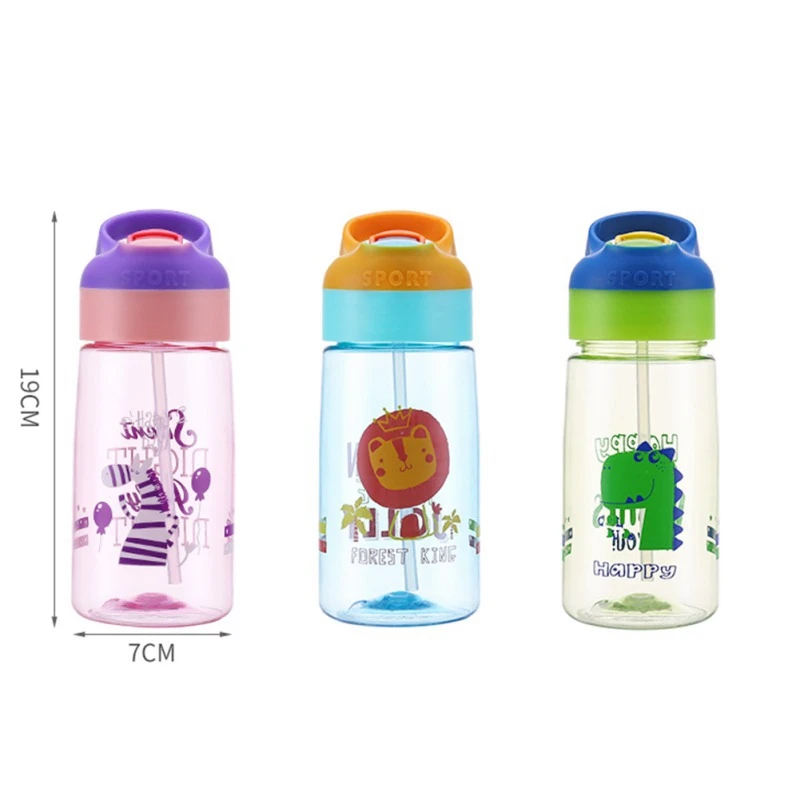 Детская питьевая мультяшная бутылка для воды, соломенная бутылка, детский чайник, переносная Спортивная бутылка, бутылка для воды, непроливайка на присоске
