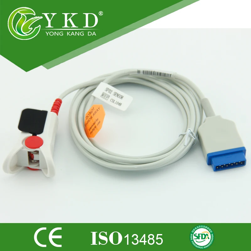 Free Shipping for 11Pin GE-marquette (Nellcor module) Adult Finger Clip Spo2 Sensor Probe 3m |