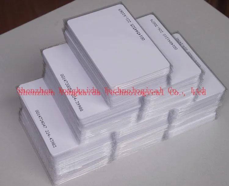 

Yongkaida Wholesale 5000pcs/lot 125KHz Smart Card pvc blank card RFID TK4100/EM4100 rfid card rfid 125khz