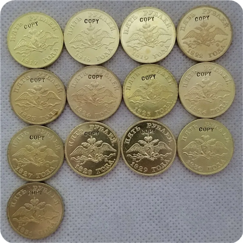 1817 1831 Россия 5 рублей Золотая копия монет памятные монеты магнитная
