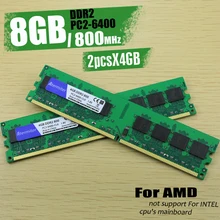 Новинка 8 Гб(2pcs4GB) DDR2 PC2-6400 800 МГц для настольных ПК Память DIMM ram 240 контакты для системы AMD Высокая совместимость