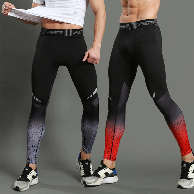 Быстросохнущие спортивные штаны для мужчин, дышащие байкерские леггинсы для спортивного зала, фитнеса, бодибилдинга Yogo, компрессионные штаны для бега, колготки AM5112