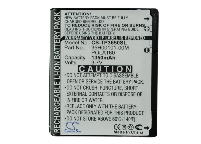 Аккумулятор Cameron Sino для HTC/DOPOD P3650 Polaris 100 200 P860 O2 XDA Orbit 2 II 1350 мАч|cameron sino|battery for htcbattery |
