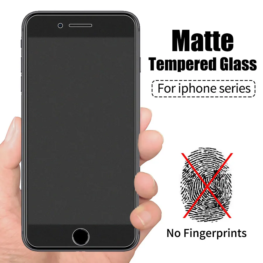 

WOLFPSYCH Matte Frosted Tempered Glass for iPhone 8 7 6 6s Plus Full Cover Screen Protector Protective Film