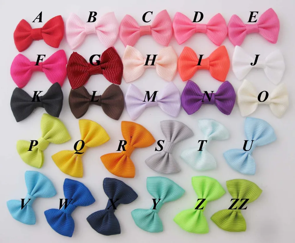 Grosgrain ленты галстук бабочка 35 м * 25 мм 100 шт Смешанные цвета для волос Детские