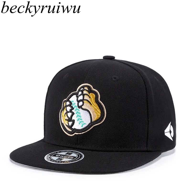 Beckyruiwu 2018 Spring Top Quality Embroidery Bear Claw Baseball Cap