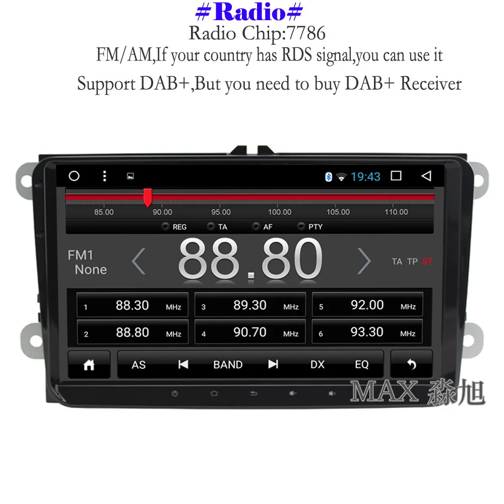 Sale MAX GPS Navigation System Android 8.1 Car DVD Player for TIGUAN EOS POLO PASSAT CC GOLF 5 6 Radio RDS DAB+ BT 4G WIFI map 1080P 3