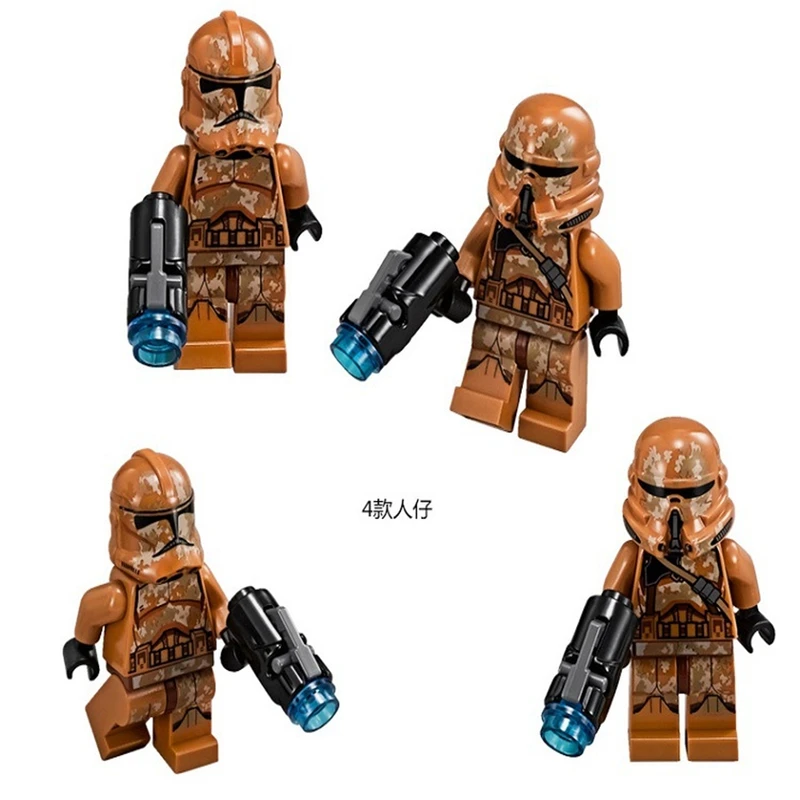 105 шт Звездные войны Geonosis 10368 штурмовики совместимы с Legoings 75089 блок строительные
