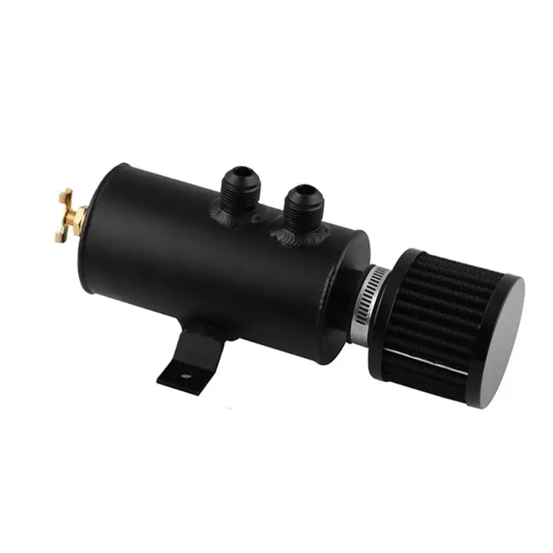 

Car Modification Universal 0.75L Exhaust Gas Oil Ventilating Pot Oil Filter Pot with Air Filter with AN10 Connector Auto Parts