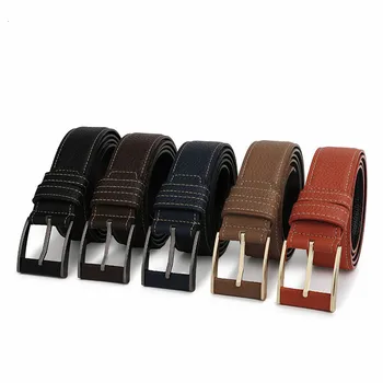 

Men's Pin Buckle Leather Belt Tide Wild Korean Genuine Formal Men Belts Ceinture Homme