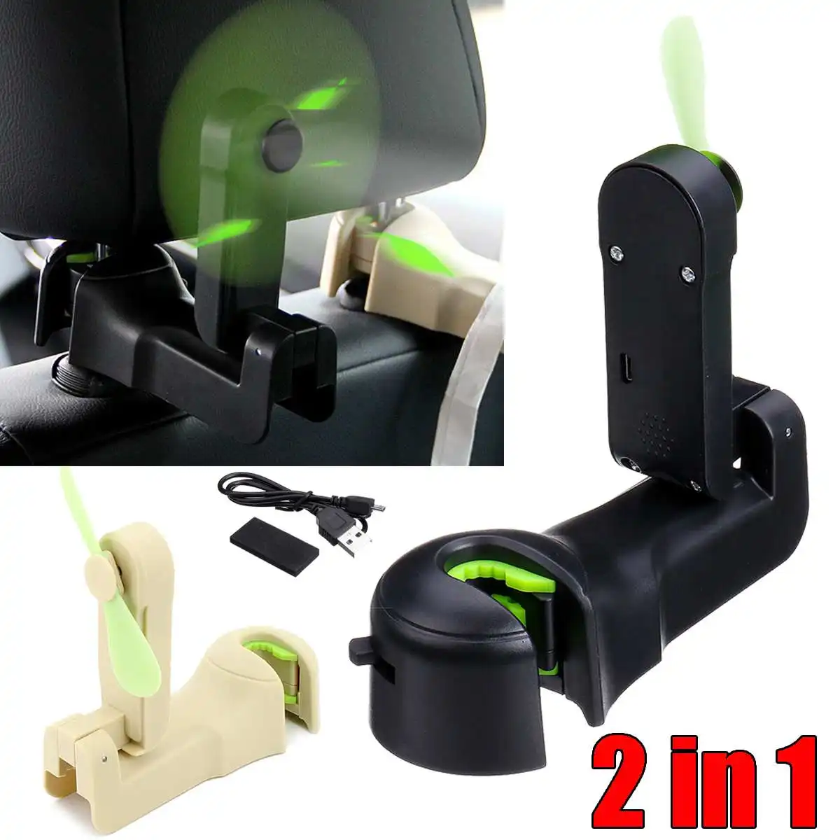 

Multi-functional Mini 360 Rotating Portable Car Seat Clip Fan Strong 3 Gear Air Cooler Fan Cooling Back Seat Bag Hanging Holder