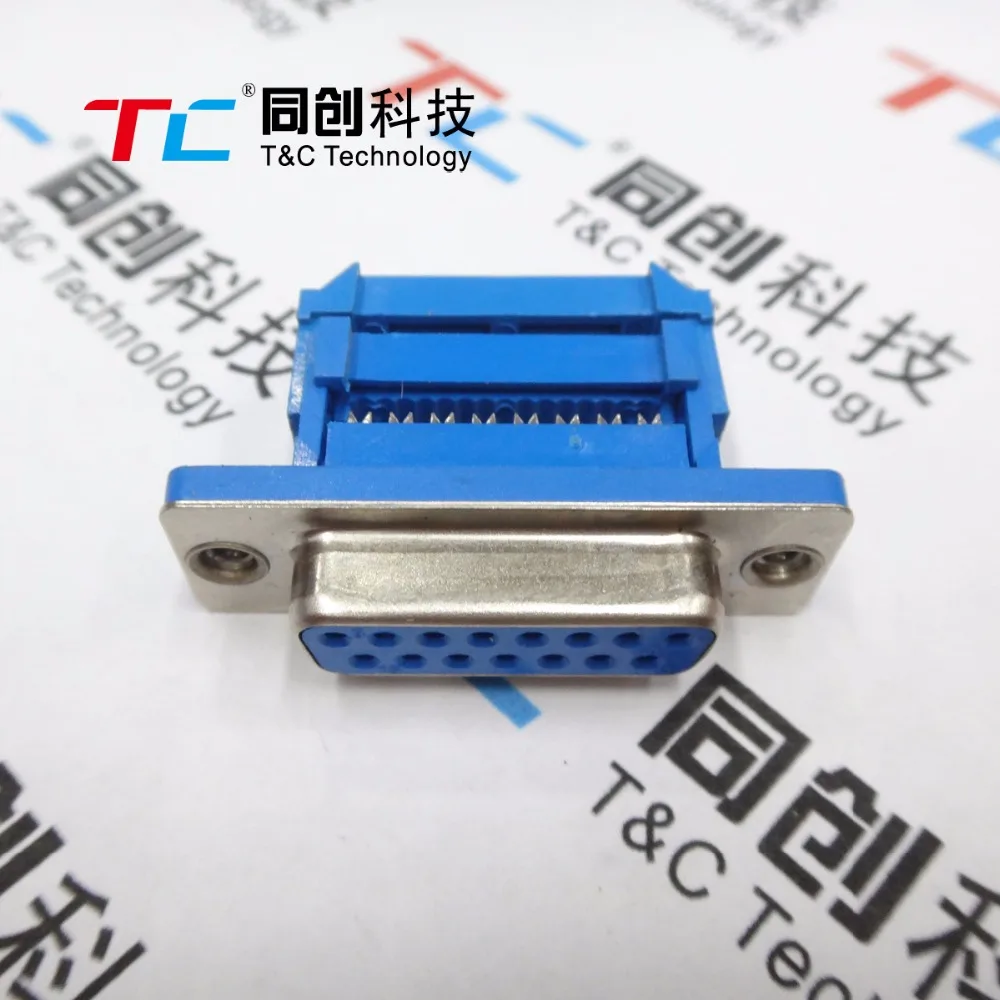 10pcs DB15 15 Pin Female Parallel IDC Crimp Connector for Flat Ribbon