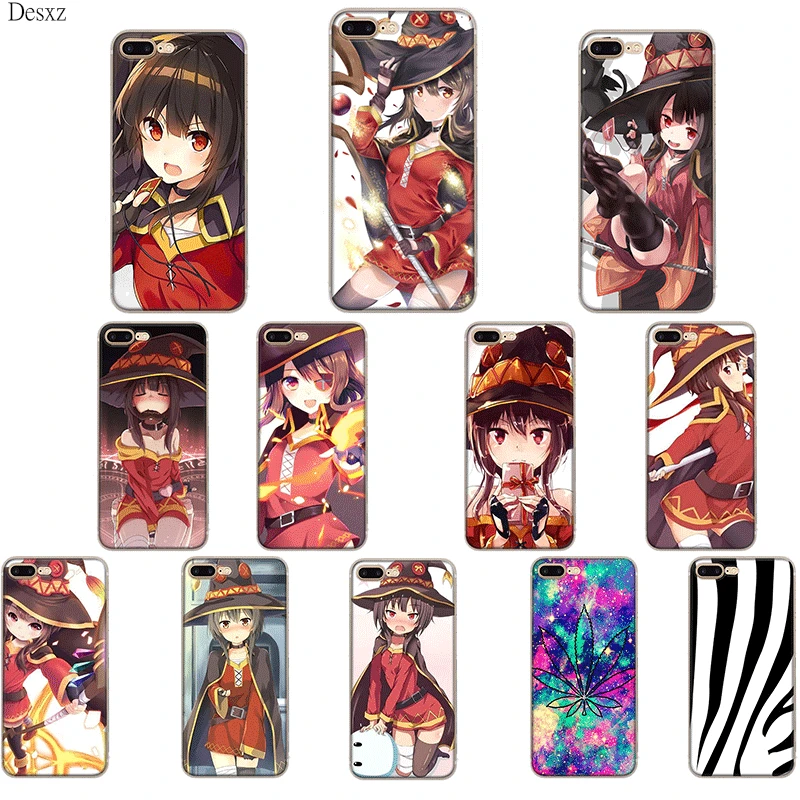 Роскошный модный чехол Gerleek Japan Anime Konosuba Megumin для iPhone 6 6S 5 5S SE XR X XS MAX 8 7 Plus | Мобильные