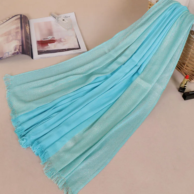 mint green Женские мусульманские шарфы головной платок bufanda шарфы однотонные Лоскутные Женские палантины echarpes metical пряжа простая Шея обертывание хиджаб шаль - Цвет: mint green