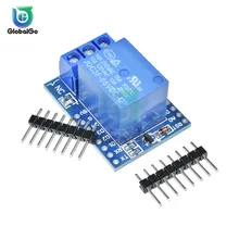 DC 5 V un canal pour WeMos D1 Mini bouclier de relais pour Arduino ESP8266 Module de contrôle de relais d'alimentation de carte de développement(China)