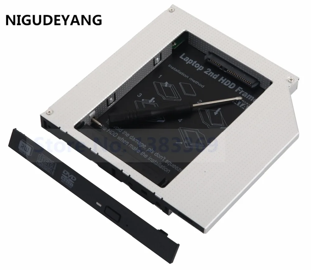 

NIGUDEYANG 2nd HDD SSD Hard Disk Drive Enclosure Caddy Adapter for Dell Inspiron 9300 1300 1420