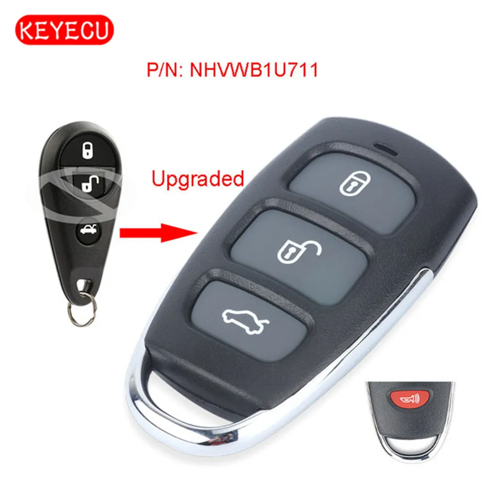 Keyecu Upgraded Remote Car Key Fob 3+1 Button for Subaru Tribeca