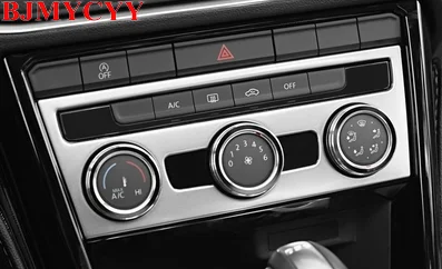 BJMYCYY нержавеющая сталь автомобильная ручка кондиционера панель декоративная