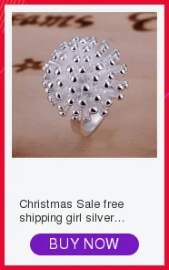 R016 Рождественский подарок ювелирных изделий из бисера серебряного цвета кольцо Высокое качество мода классический подарок для девушки