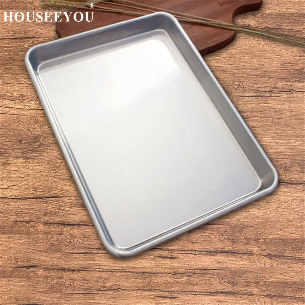 9/11/12.8/15inch Rectangular Baking Tray Non-stick Metal Cake