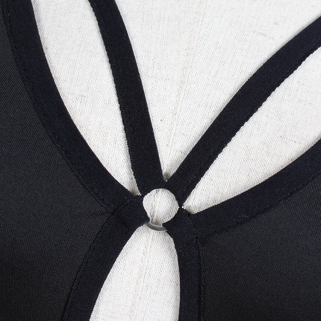 1PC Women Sexy Seamless Underwear Women's Fashion Black Cross Bandage Push Up Bra Bralette Erotic Lingerie 21 IMG_9366