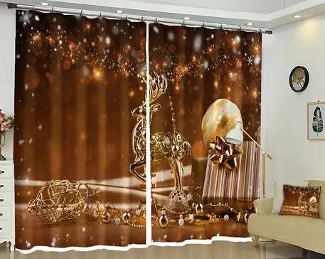 Роскошные Рождественские 3D шторы для гостиной спальни дома декоративные rideaux cortinas salon gordijnen firany na okno - Цвет: 3d curtain 4