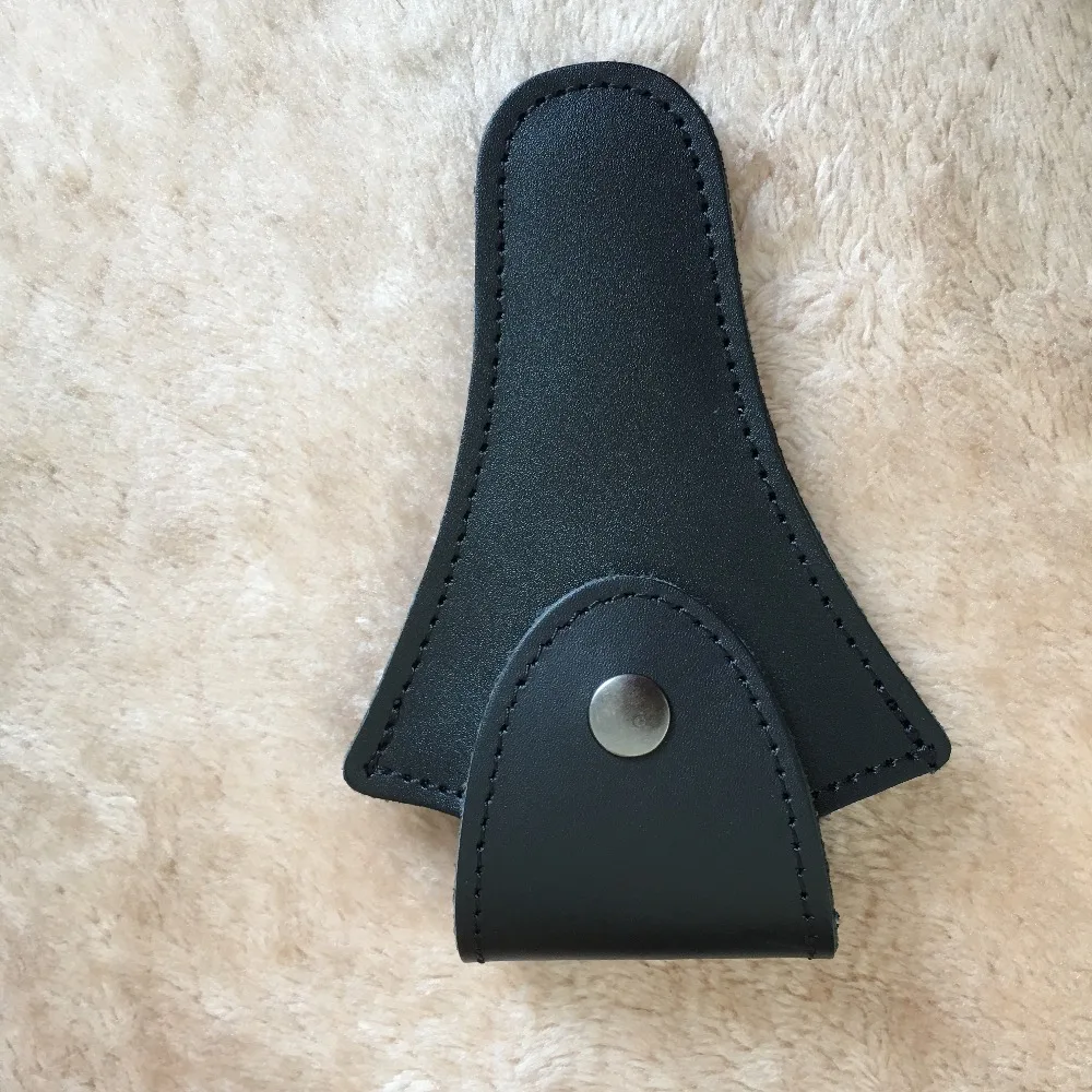 

High quality Genuine Leather portbale durable one single trumpet horn tuba mouthpiece pouch bag soft case cover instrument parts