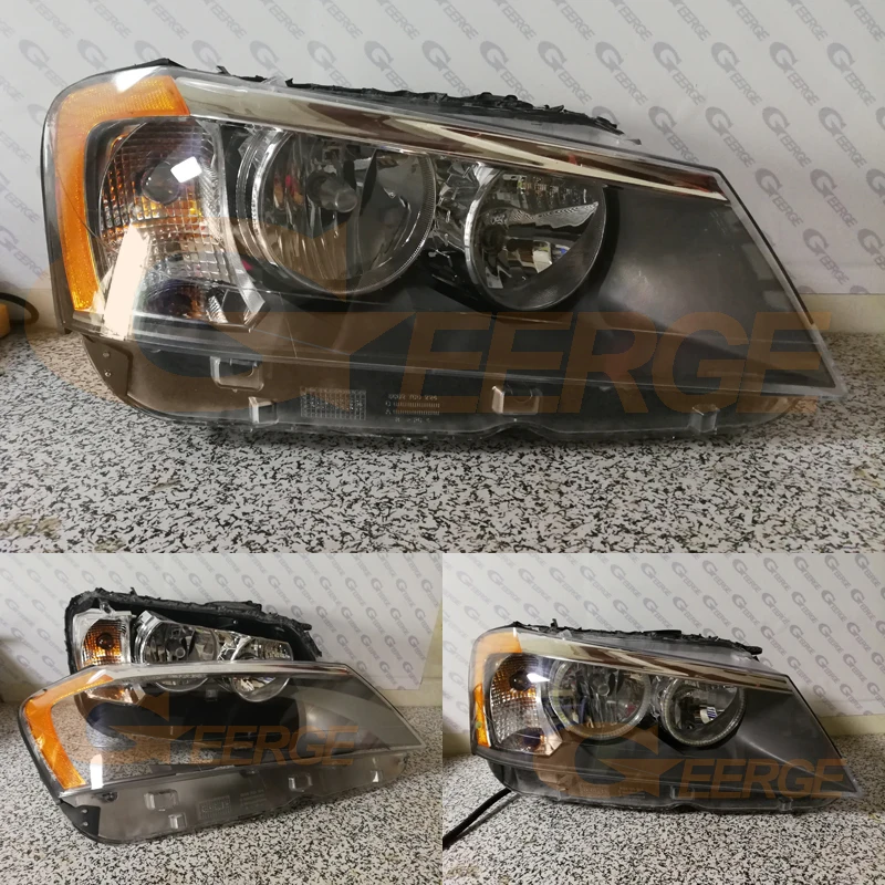 BMW X3 F25 2010 2011 2012 2013 2014 HALOGEN HEADLIGHT smd led angel eyes(22)