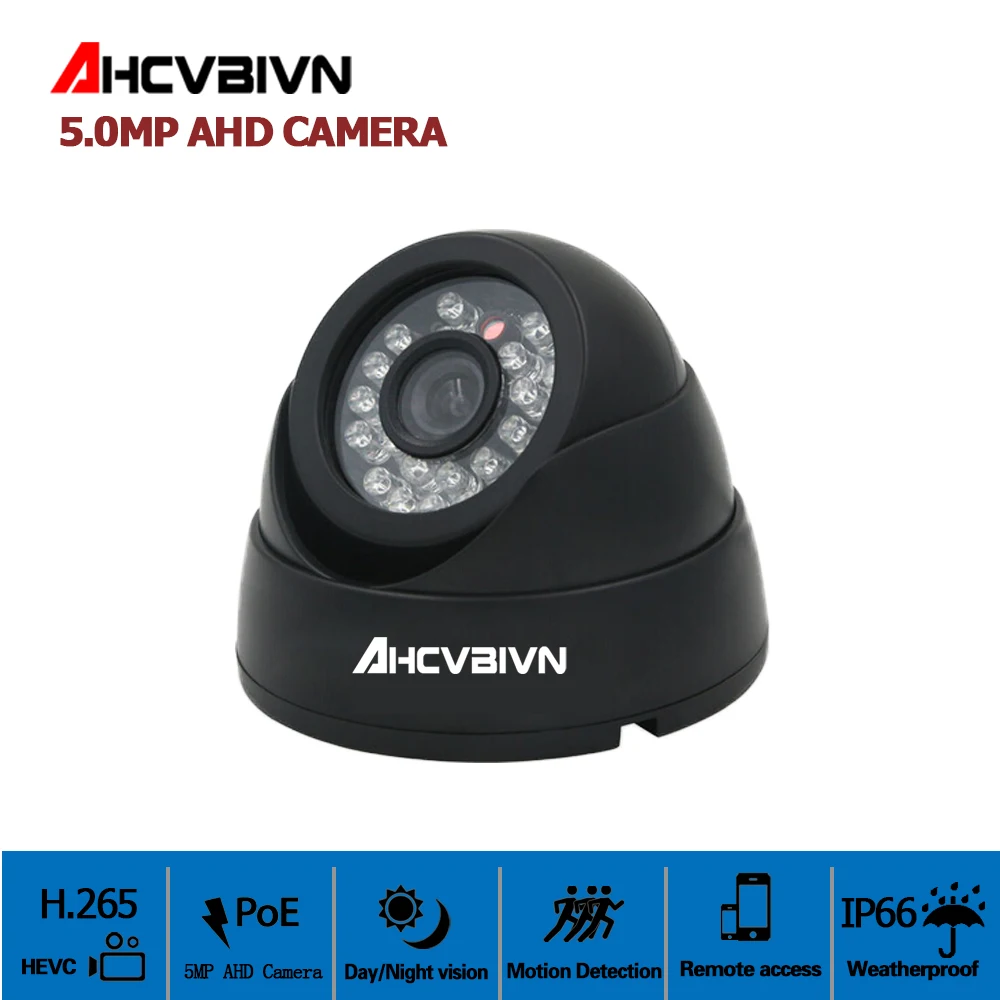 

Support IR-CUT Night Vision 24pcs Infrared Lamps 1/2.8' CCD for Home Security 5MP AHD Dome IR CCTV Camera