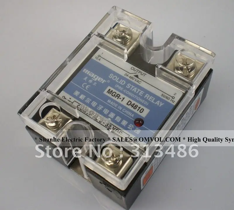 10A SSR вход 3-32VDC выход 24-480VAC Однофазное твердотельное реле | Обустройство дома