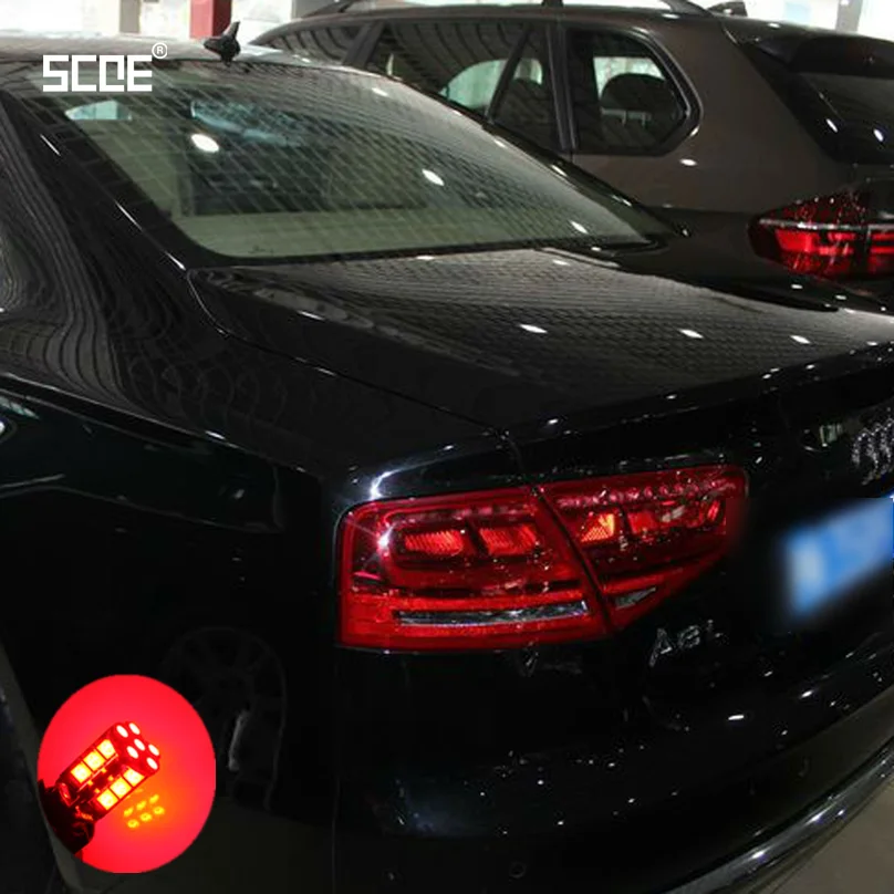 

For Audi A8 For A8 with Xenon SCOE 2015 High Quality 2X 30SMD LED Brake /Stop /Parking Rear /Tail Bulb /Light Source Car Styling