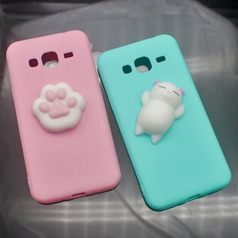 For Samsung Galaxy J3 2016 Squishy 3d Cat Case For Galaxy J3 2015 Ultra-thin Silicon TPU Soft Candy Color Back Cover phone case (10)