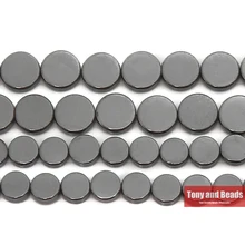 Pietra naturale senza forma rotonda magnetica perline di ematite nera 6 8 MM 15