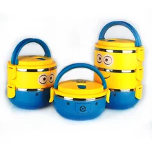 1-4 слоя мультфильм тепловой Bento Box пищевой контейнер из нержавеющей стали изоляции хранения пищевой контейнер