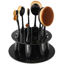 Round brush holder PMMA material use for toothbrush makeup brush exhibition or drying makeup tools special for oval brush