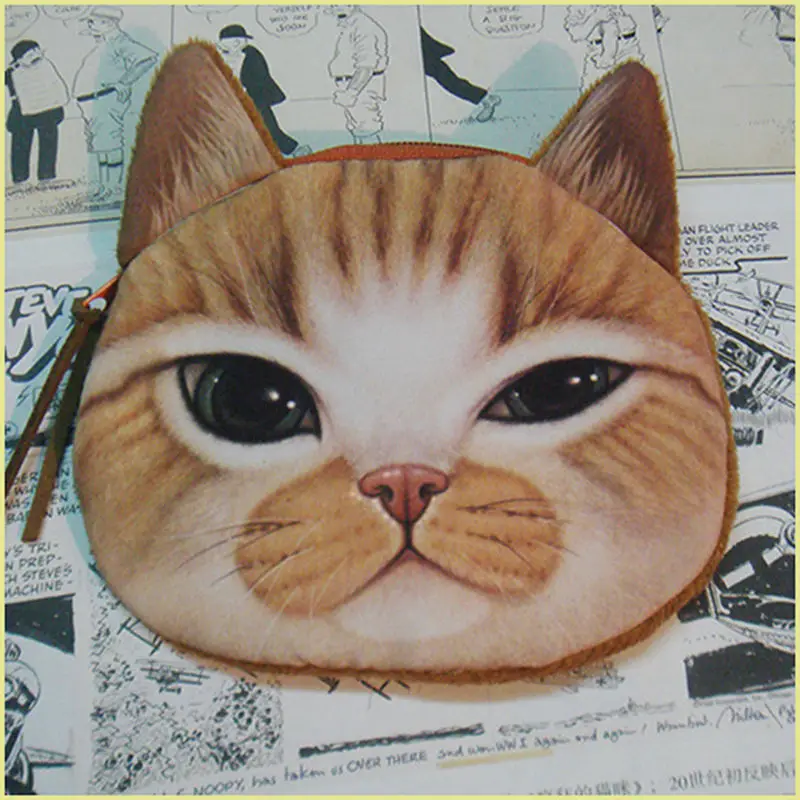 Новая модная Милая кошачья морда детский чехол косметичка монета кошелек портмоне на молнии CN