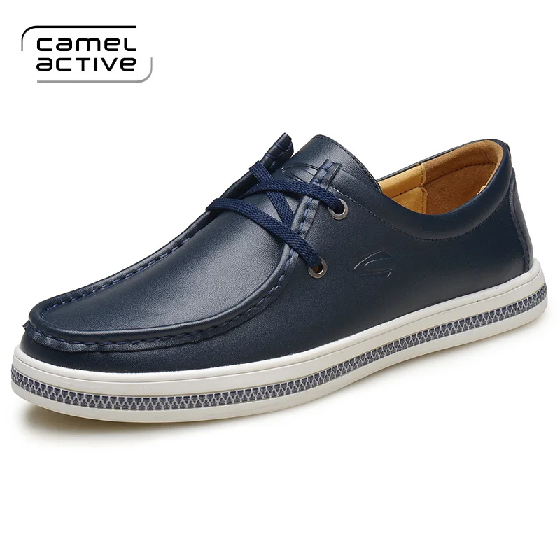 

Camel Active Brand Genuine Leather Men Casual Shoes Spring 2018 New Arrival Breathable Soft Men's Handmade Flats Men Shoes K992