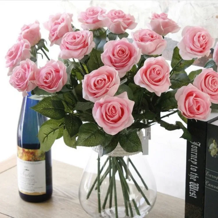 

Artificial silk 1 pcs French Rose Floral Bouquet Fake Flower Arrange Table Daisy Wedding Flowers Decor Party accessory Flores