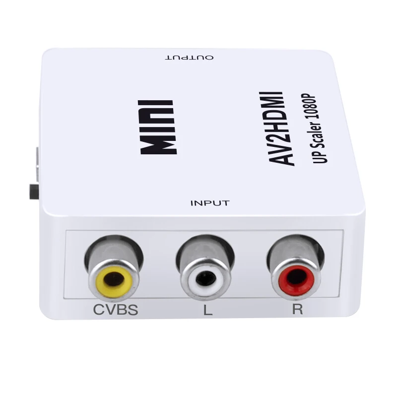 HD Mini AV в HDMI видео конвертер коробка AV2HDMI RCA CVBS адаптер для ТВ PS3 PS4 PC DVD Xbox проектор |