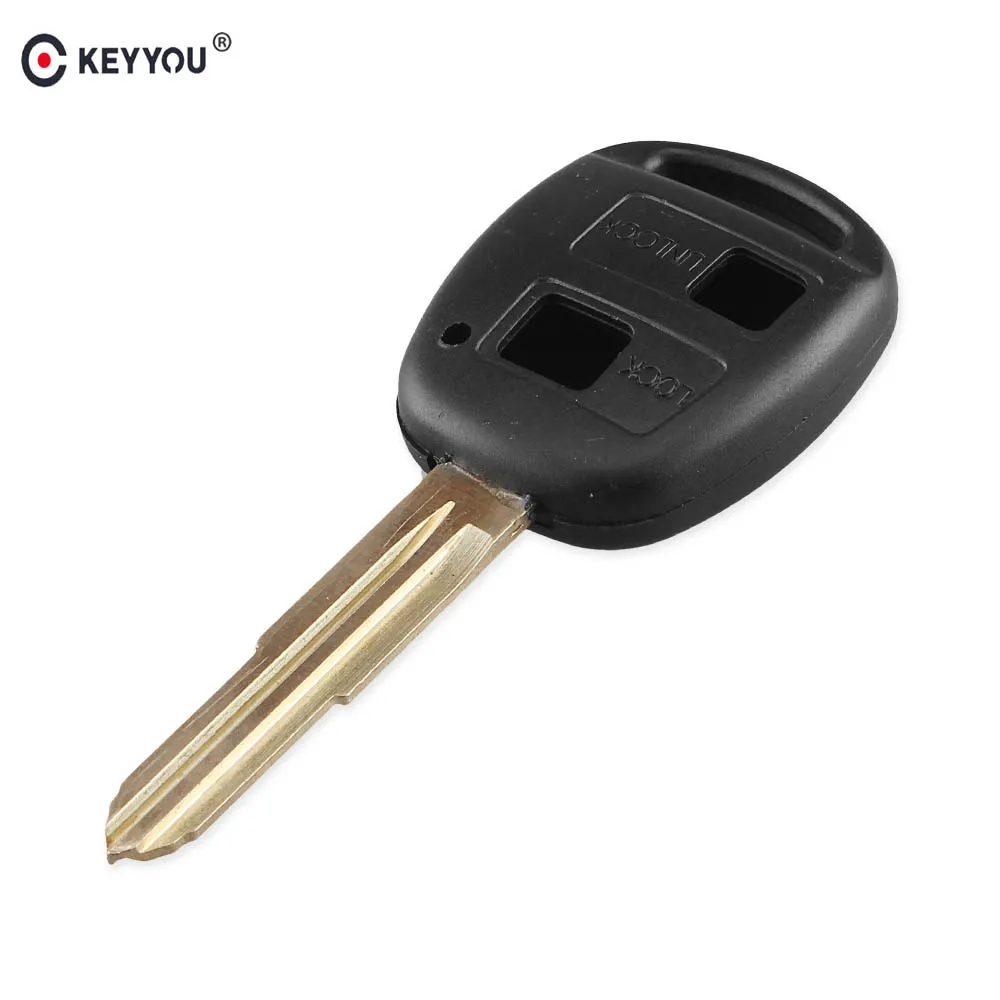 KEYYOU 10x2 кнопки Uncut TOY41R чехол для дистанционного ключа автомобиля Toyota Yaris Camry RAV4 Prado