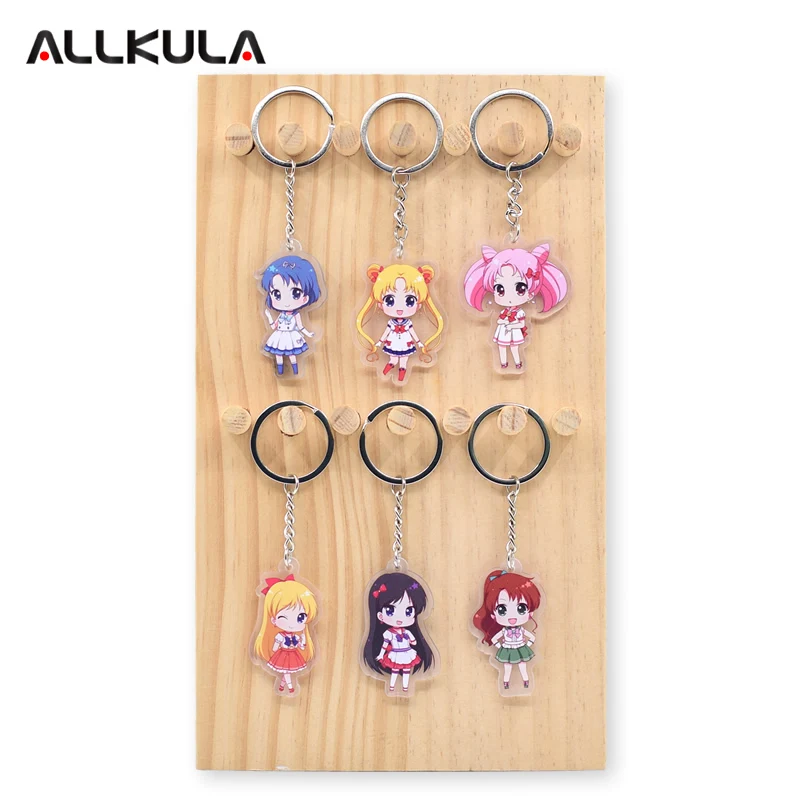 

Sailor Moon Keychain For Action Figure Peripherals Double Sided Cute Japanese Anime Key Chains AKL375