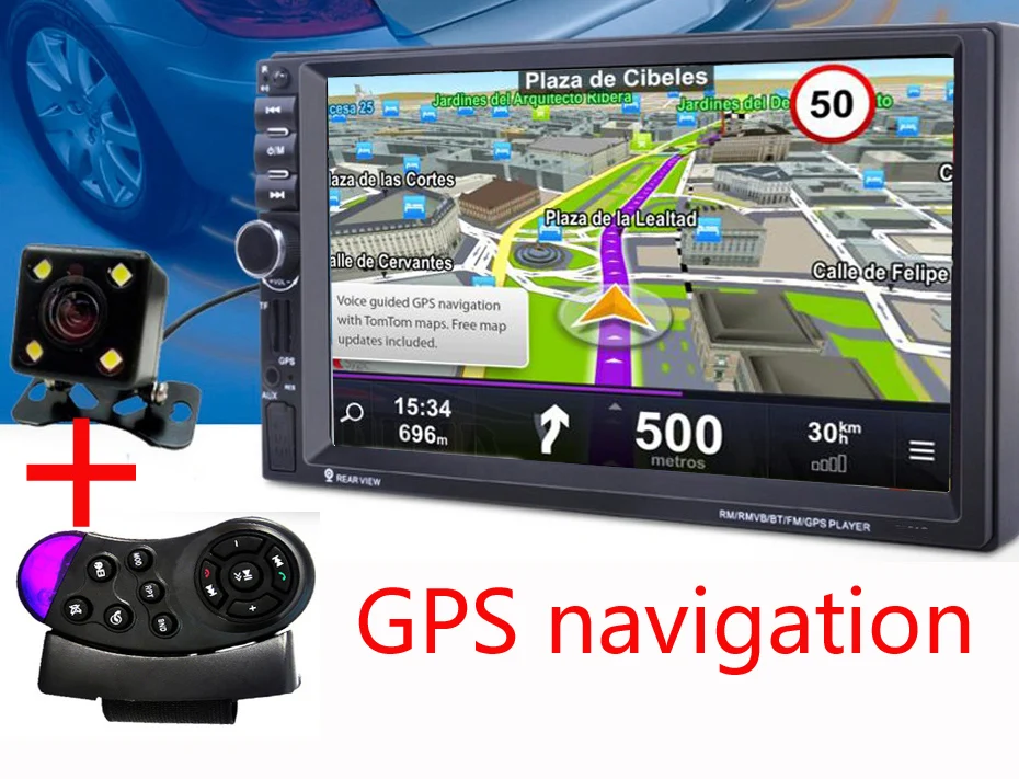 2 Double Din Car MP5 Video Player with Rear View Camera GPS Navigation