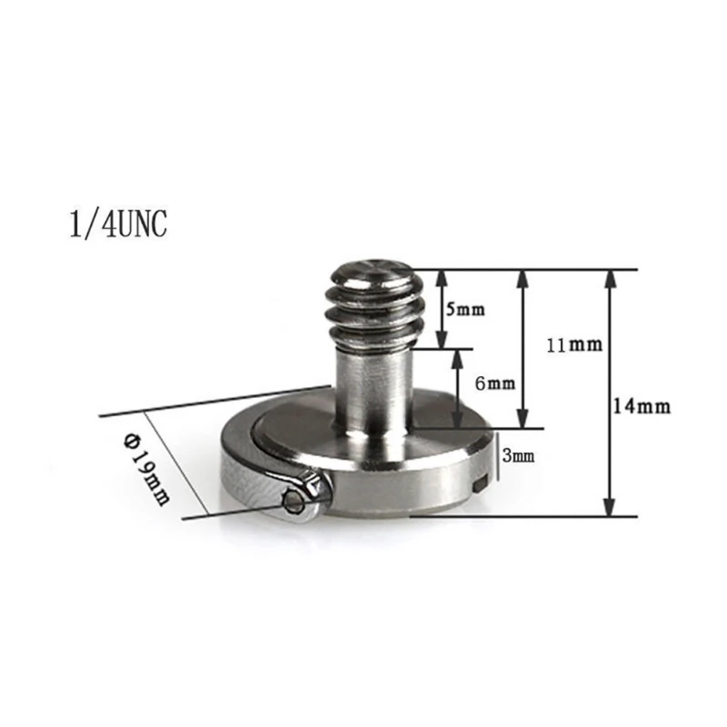 1/4 дюймов нержавеющая сталь винт быстросъемная плита основание d-кольцо аксессуары для камеры монопод Штатив инструмент Аксессуары